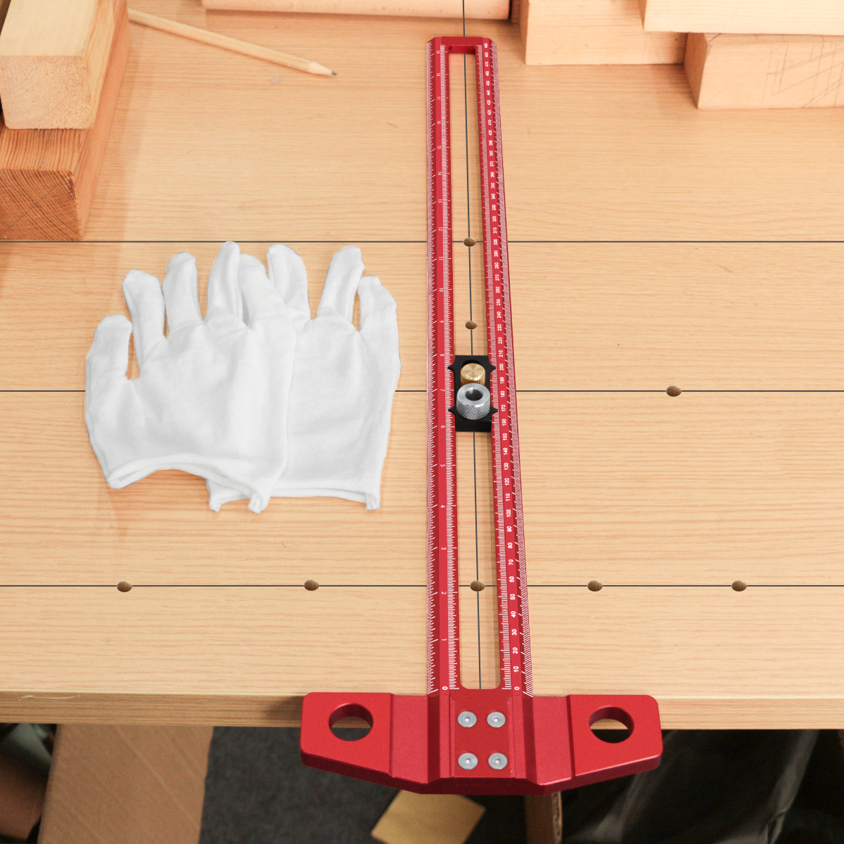 500mm Aluminum T-Square Layout - Woodworking Gloves 评论和价格