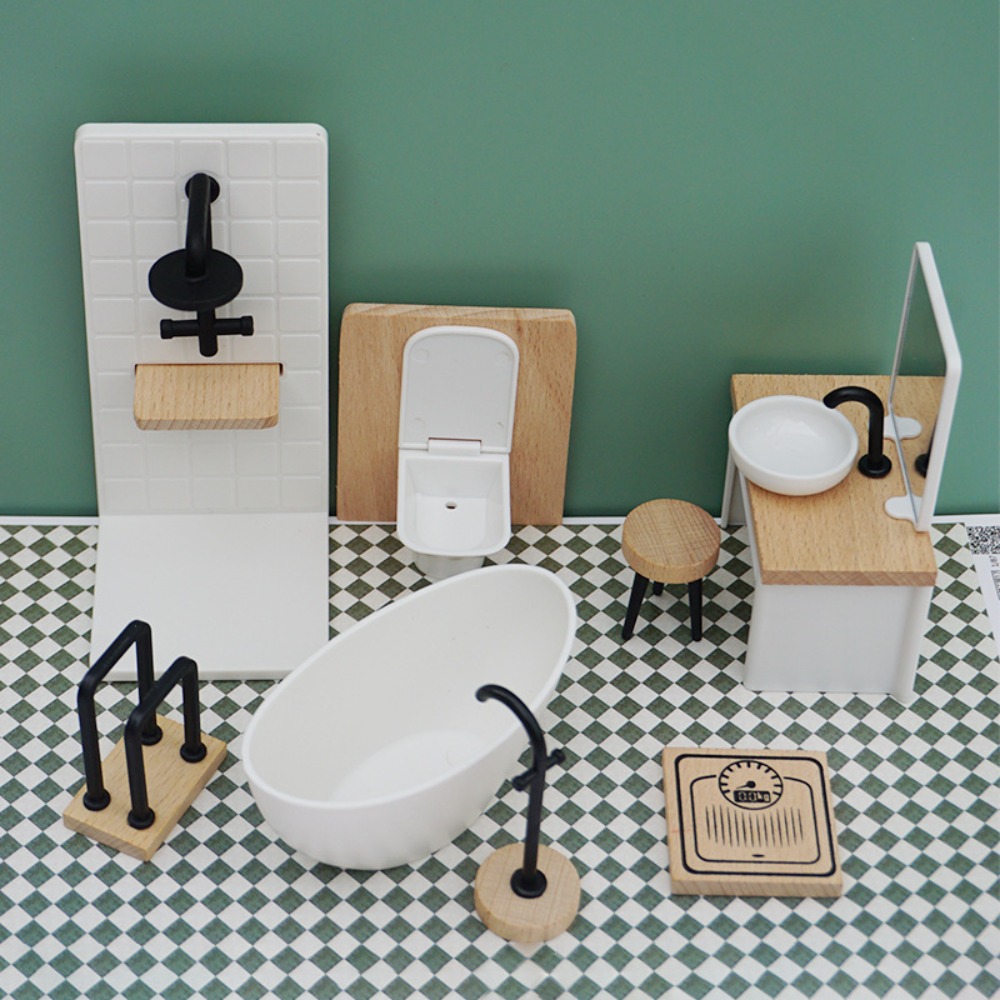 1:12 Dollhouse Simulation Bath - Woodworking Veneer 评论和价格