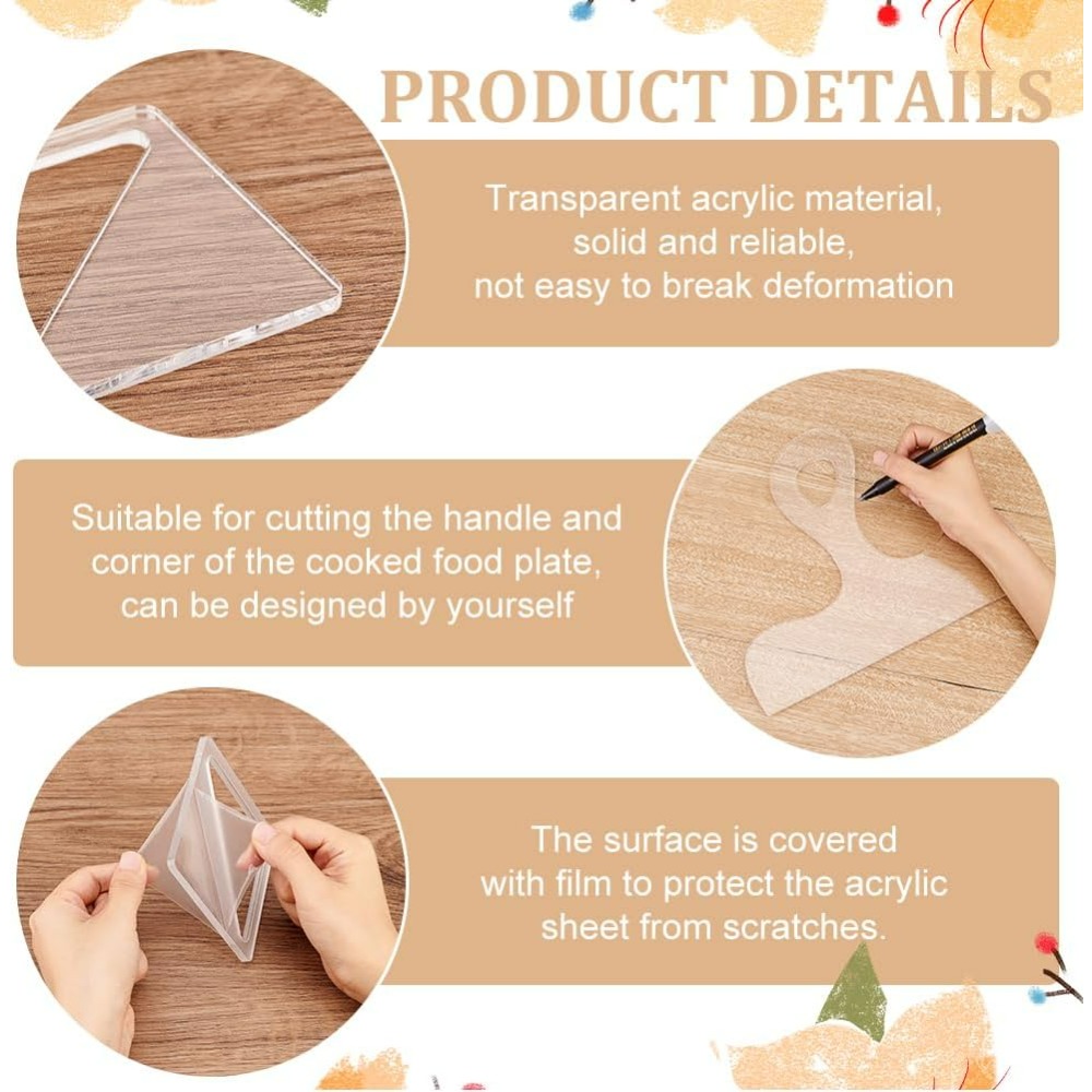 7Pcs Charcuterie Template Acry - Woodworking Boards 评论和价格