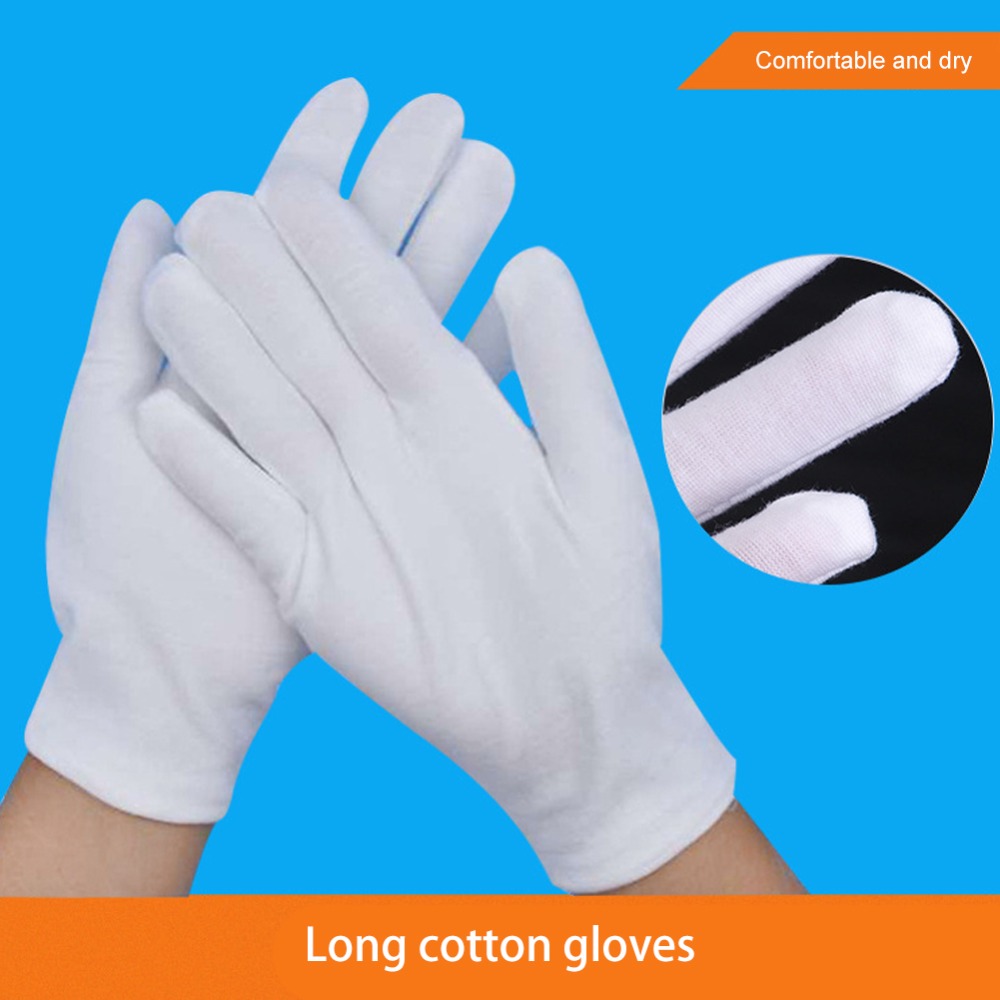 24pcs White Color Cotton Work  - Woodworking Gloves 评论和价格