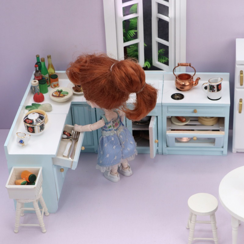 1:12 BJD DOLLHOUSE Mini Kitche - Woodworking Blueprint 评论和价格
