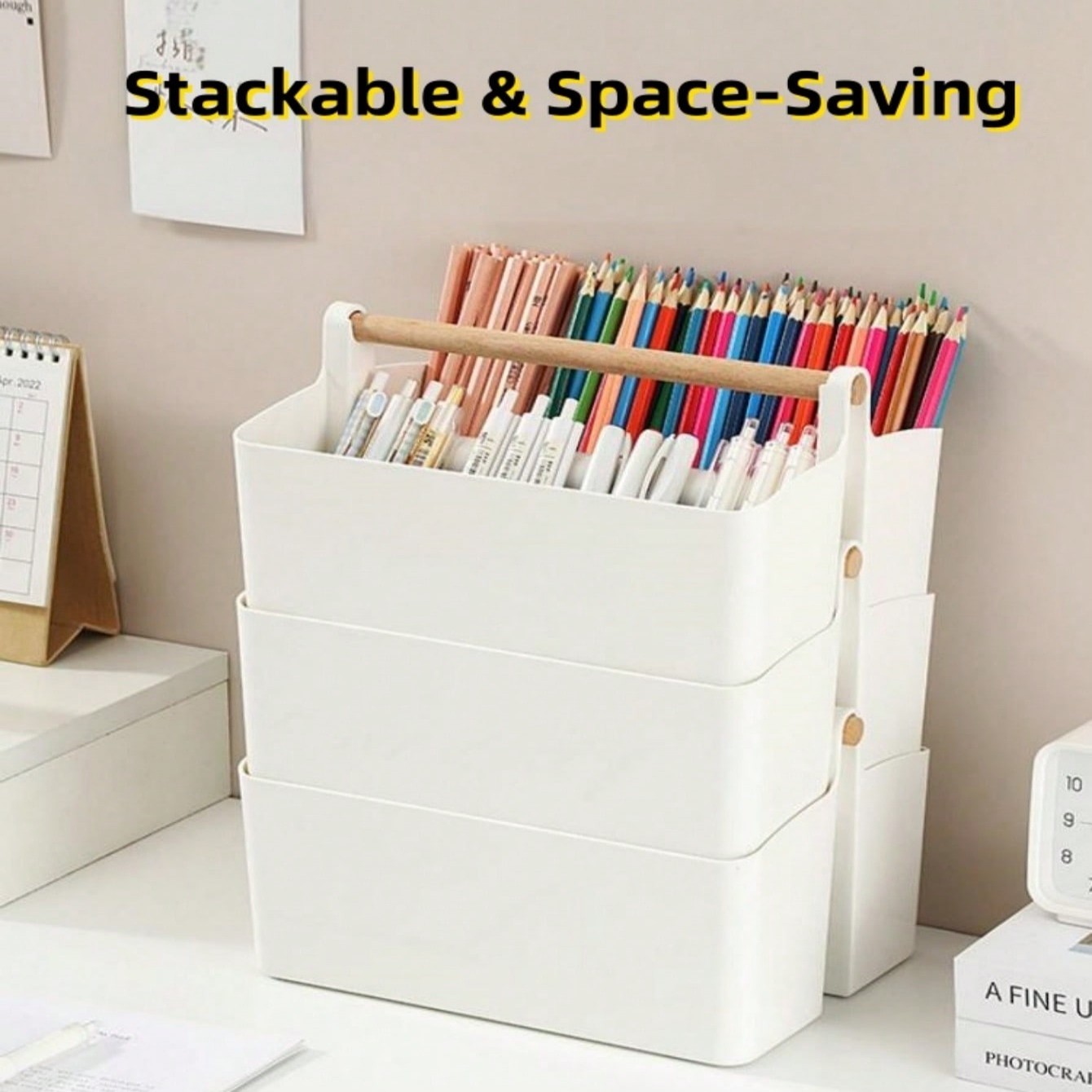 Desktop File Organizer Bin wit - Woodworking Magazine 评论和价格
