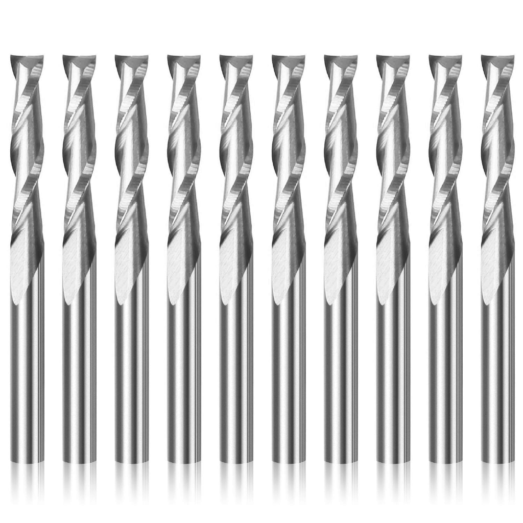 10pcs 3.175 1/8 Shank 2 Flutes - Woodworking Nc 评论和价格