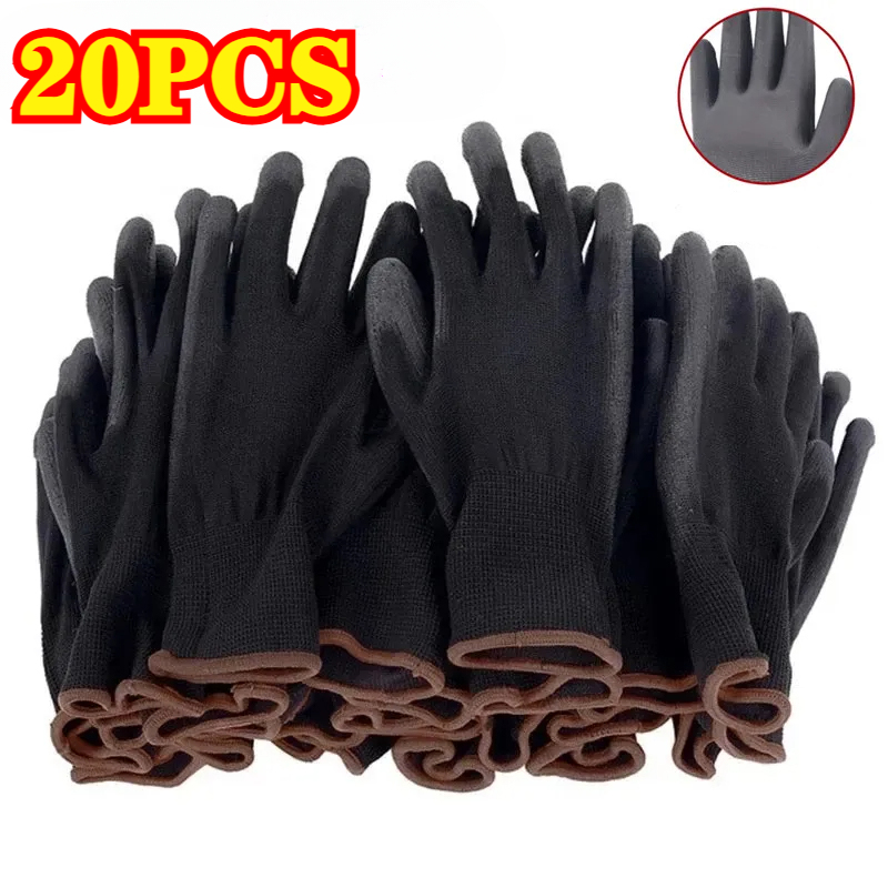 20PCS Black PU Coated Gloves N - Woodworking Gloves 评论和价格