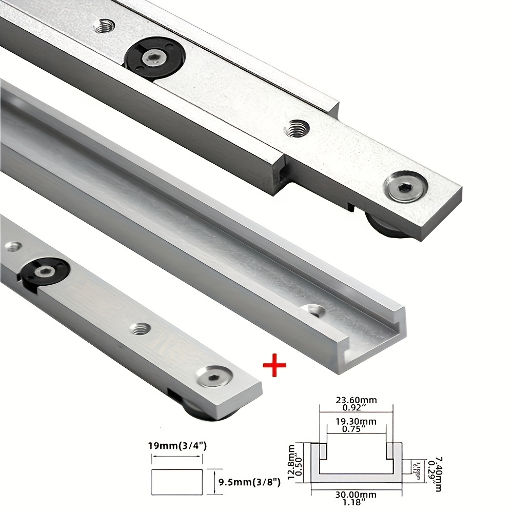 2Pcs T‑Track & Miter Track Jig - Woodworking Work Table 评论和价格