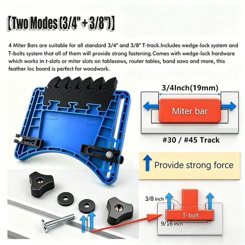 T19C Feather Board Anti-Kickba - Woodworking Kickback 评论和价格