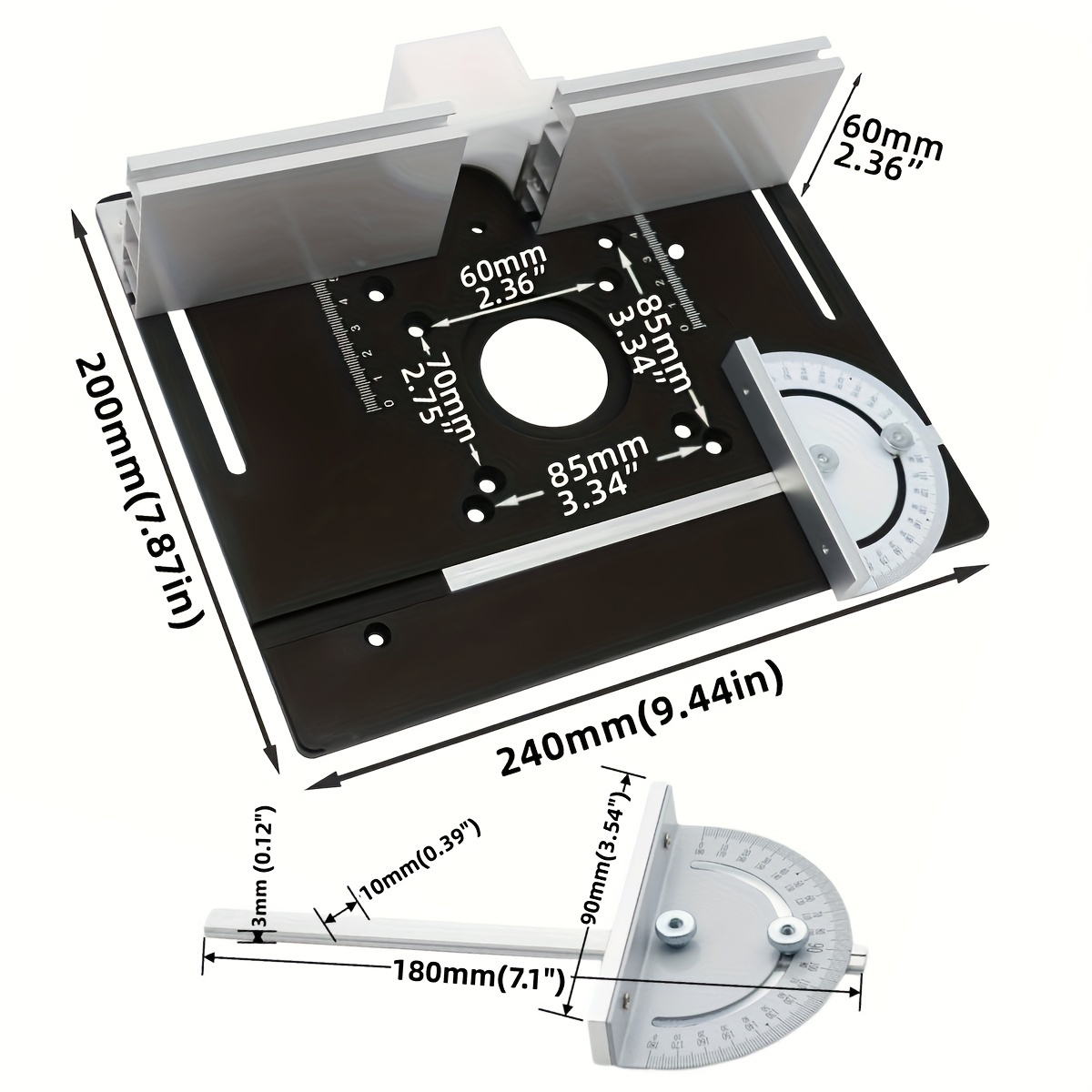 Aluminum Router Desktop Insert - Woodworking Boards 评论和价格