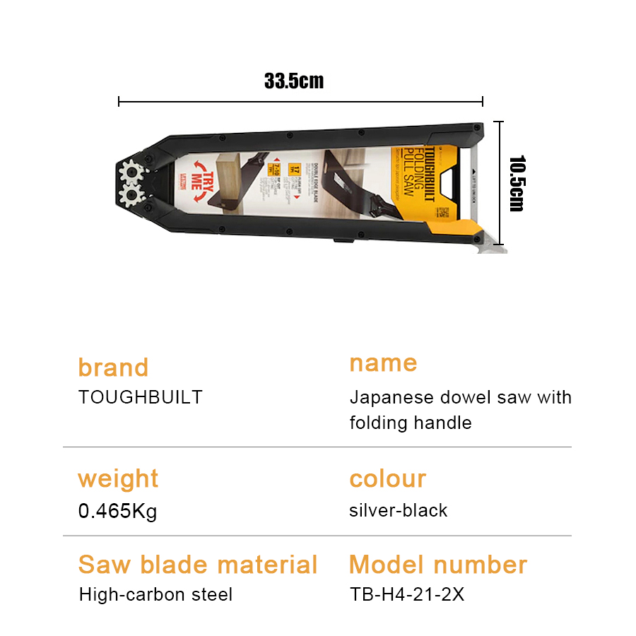 TOUGHBUILT TB-H4-21-2X Japanes - Japanese Pull Saw 评论和价格