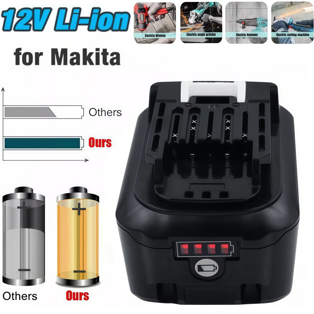 10.8V 12V Max 4.0Ah/6.0Ah Li-i - Makita Drill Hp1640 评论和价格