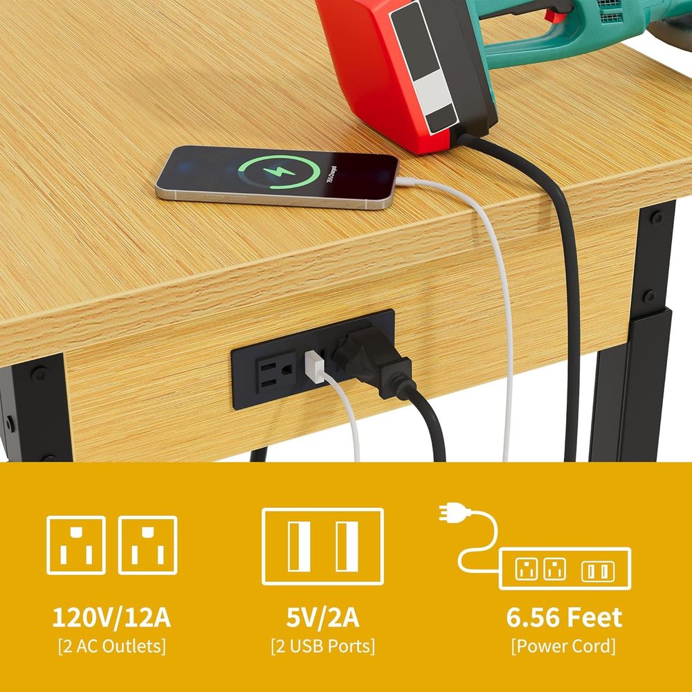 60in Heavy Duty Workbench with - Woodworking Work Table 评论和价格